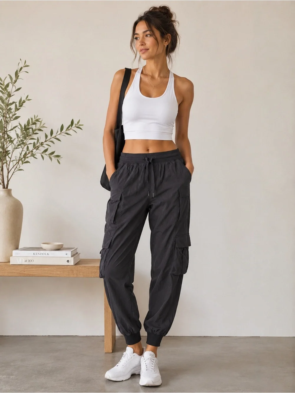 lululemon athletica Black Cargo Jogger Pants